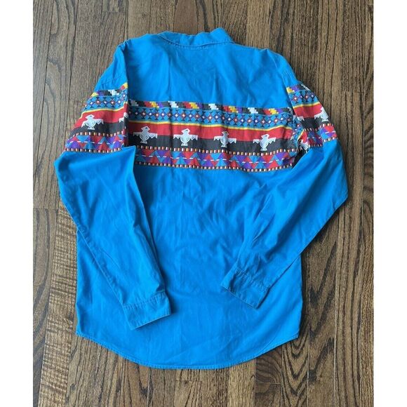ADOBE ROSE WESTERN BUTTON DOWN SHIRT WOMEN'S AZTEC ACCENTS RODEO...MEDIUM - Picture 8 of 8